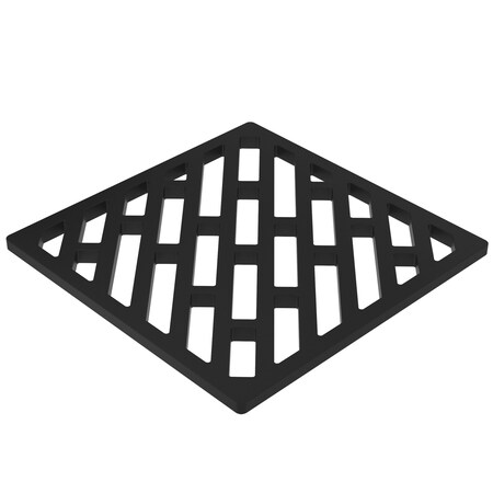 Newport Brass 4" Square Shower Drain in Flat Black 233-408-56